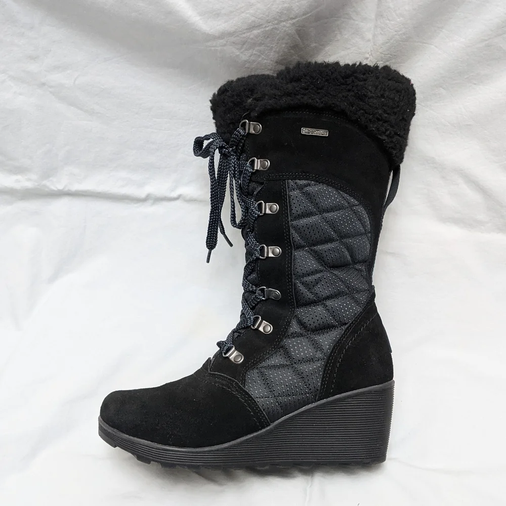 BearPaw Women's Insulated Quilted Winter Boots Size 9